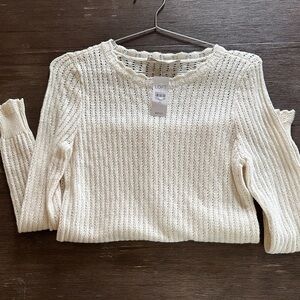 LOFT Women's Ivory Knit Sweater